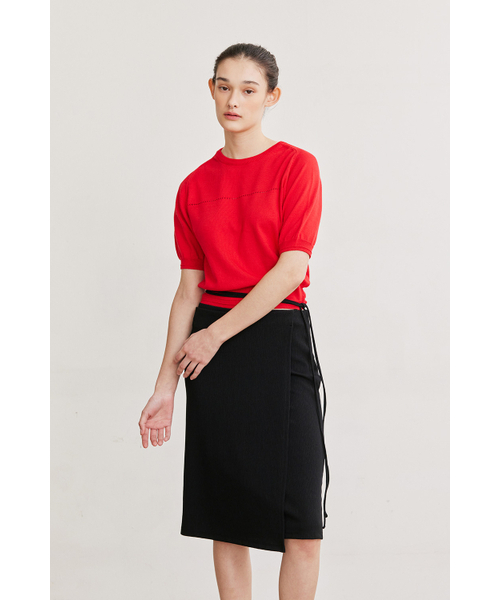 AFTERHOURS(アフターアワーズ)の「PUFF SLEEVE KNIT TOP (RED)(ニット/セーター・レディース・その他・FREE)」の4枚目の写真