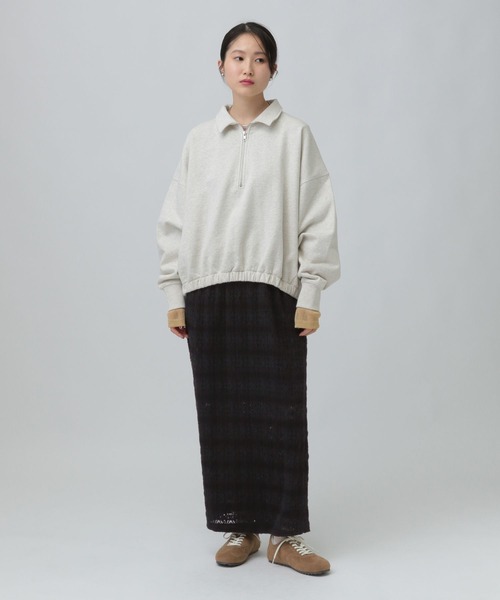 LEPSIM（レプシィム）の「起毛レースナロースカート　645144（スカート・レディース・アイボリー/ブラック・FREE）」の12枚目の写真