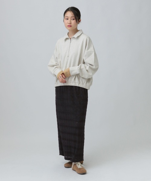 LEPSIM（レプシィム）の「起毛レースナロースカート　645144（スカート・レディース・アイボリー/ブラック・FREE）」の13枚目の写真