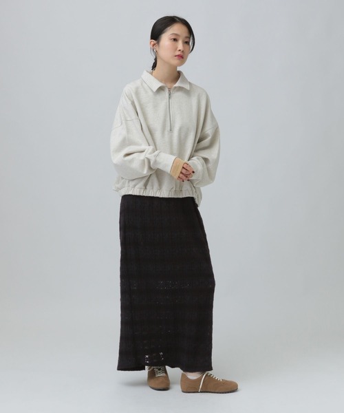 LEPSIM（レプシィム）の「起毛レースナロースカート　645144（スカート・レディース・アイボリー/ブラック・FREE）」の14枚目の写真