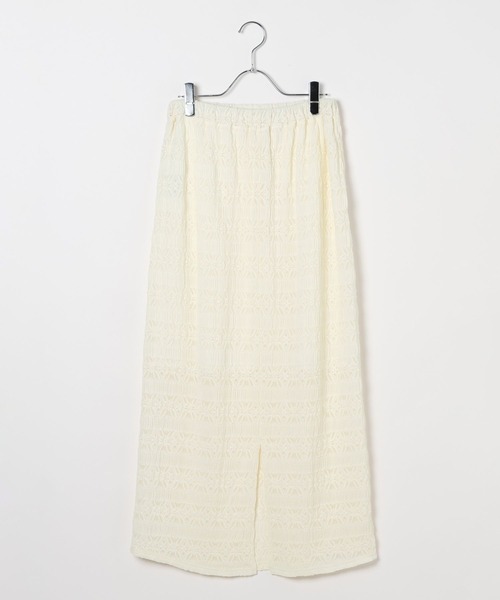 LEPSIM（レプシィム）の「起毛レースナロースカート　645144（スカート・レディース・アイボリー/ブラック・FREE）」の16枚目の写真