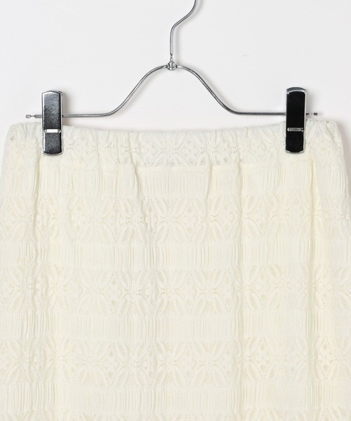 LEPSIM（レプシィム）の「起毛レースナロースカート　645144（スカート・レディース・アイボリー/ブラック・FREE）」の19枚目の写真