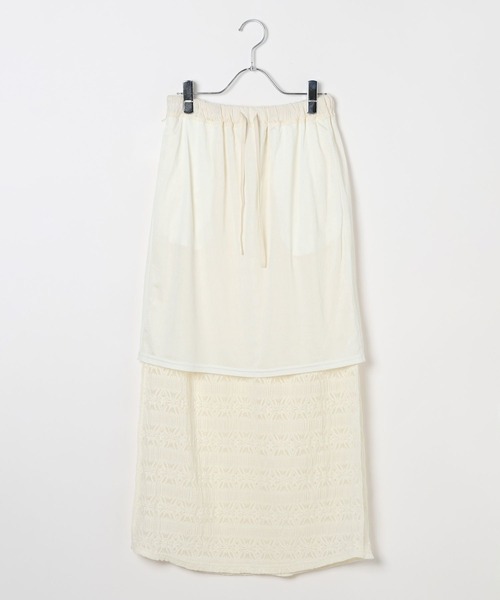 LEPSIM（レプシィム）の「起毛レースナロースカート　645144（スカート・レディース・アイボリー/ブラック・FREE）」の22枚目の写真