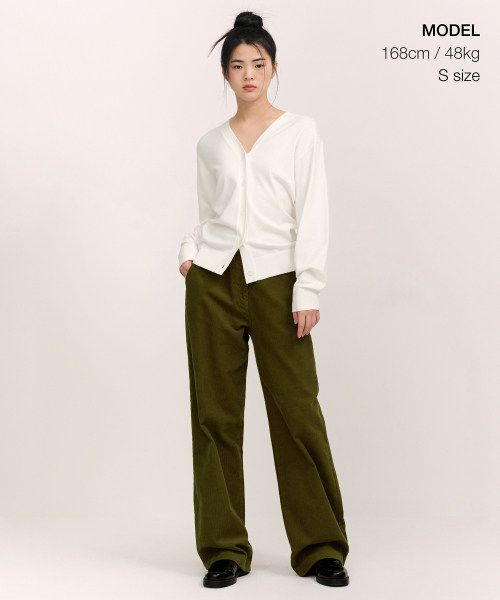 MUSINSA STANDARD WOMAN（ムシンサスタンダードウーマン）の「ウィメンズエッセンシャルリラックスドカーディガン[アイボリー]（カーディガン/ボレロ・レディース・その他・X-SMALL/SMALL/MEDIUM/LARGE）」の2枚目の写真