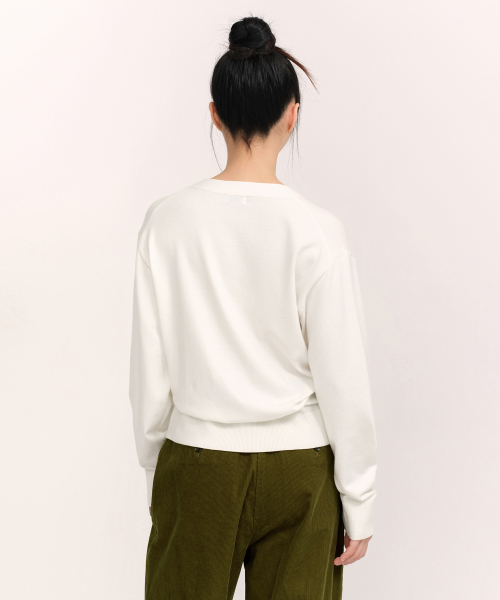 MUSINSA STANDARD WOMAN（ムシンサスタンダードウーマン）の「ウィメンズエッセンシャルリラックスドカーディガン[アイボリー]（カーディガン/ボレロ・レディース・その他・X-SMALL/SMALL/MEDIUM/LARGE）」の3枚目の写真