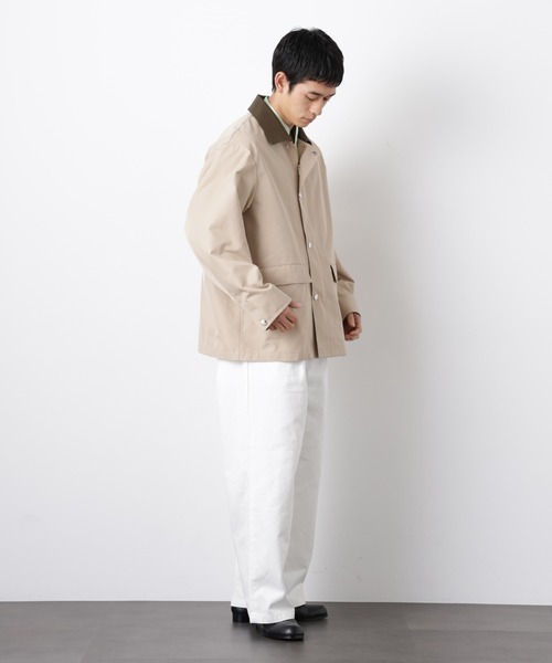 NANO universe（ナノユニバース）の「オーバージャケット「WARP PRINT」ライニング/撥水（その他アウター・メンズ・その他1/ネイビー/ベージュ・L/M）」の16枚目の写真