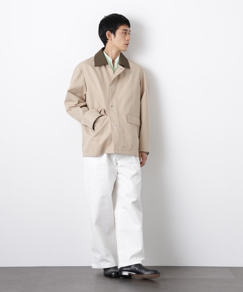 NANO universe（ナノユニバース）の「オーバージャケット「WARP PRINT」ライニング/撥水（その他アウター・メンズ・その他1/ネイビー/ベージュ・L/M）」の15枚目の写真