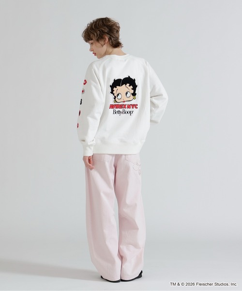 AVIREX× Betty Boop》CREW NECK SWEAT（スウェット）｜BETTY BOOP