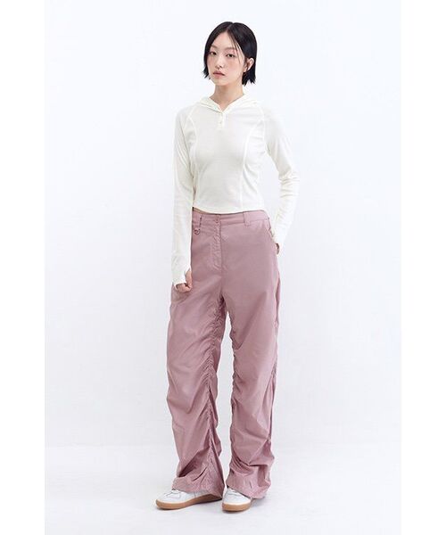 MUSINSA STANDARD WOMAN（ムシンサスタンダードウーマン）の「ウィメンズリブスリムフード付き長袖Tシャツ[アイボリー]（パーカー・レディース・その他・LARGE/MEDIUM/SMALL/X-SMALL/X-LARGE）」の10枚目の写真