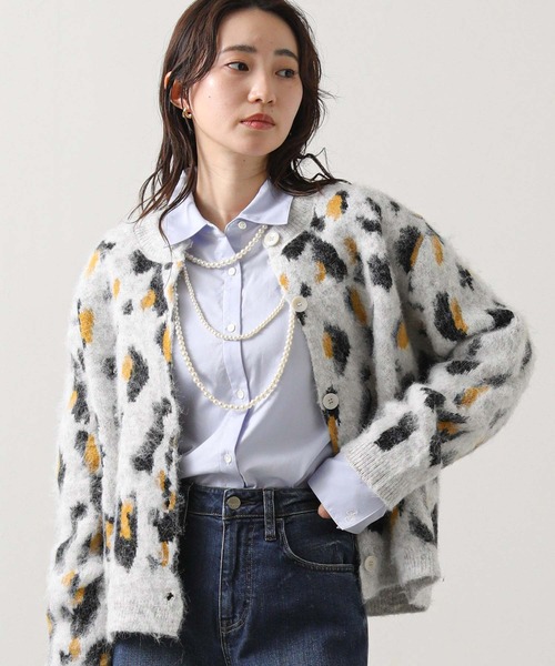 セール】【WEB限定】レオパードニットカーディガン（カーディガン