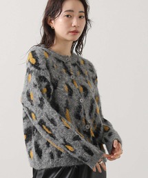 【WEB限定】レオパードニットカーディガン