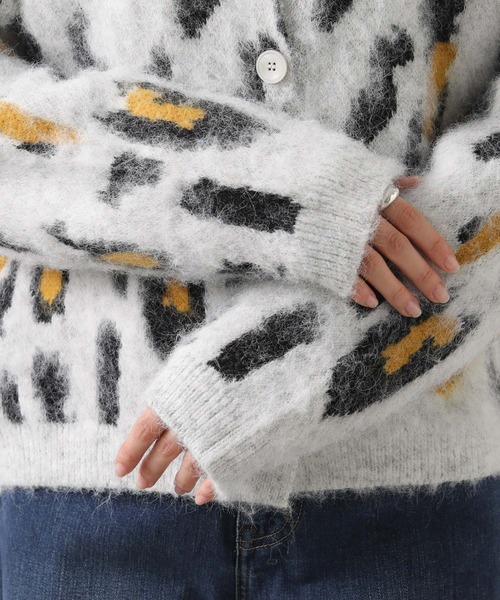 Gready Brilliant（グレディブリリアン）の「【WEB限定】レオパードニットカーディガン（カーディガン/ボレロ・レディース・ダークグレー/ライトグレー・FREE）」の3枚目の写真