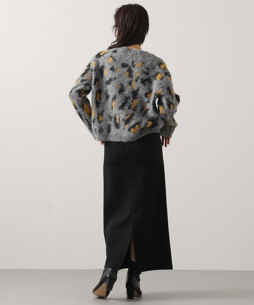 Gready Brilliant（グレディブリリアン）の「【WEB限定】レオパードニットカーディガン（カーディガン/ボレロ・レディース・ダークグレー/ライトグレー・FREE）」の13枚目の写真