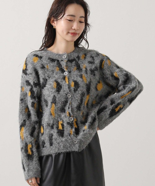 Gready Brilliant（グレディブリリアン）の「【WEB限定】レオパードニットカーディガン（カーディガン/ボレロ・レディース・ダークグレー/ライトグレー・FREE）」の11枚目の写真
