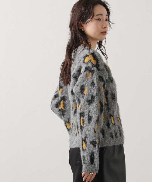 Gready Brilliant（グレディブリリアン）の「【WEB限定】レオパードニットカーディガン（カーディガン/ボレロ・レディース・ダークグレー/ライトグレー・FREE）」の10枚目の写真