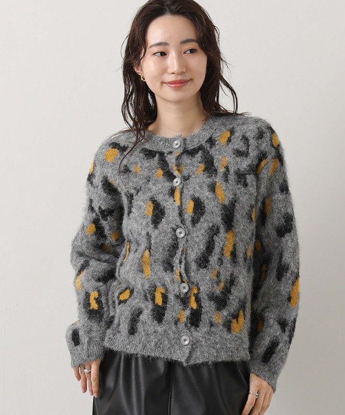 Gready Brilliant（グレディブリリアン）の「【WEB限定】レオパードニットカーディガン（カーディガン/ボレロ・レディース・ダークグレー/ライトグレー・FREE）」の8枚目の写真