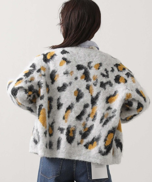Gready Brilliant（グレディブリリアン）の「【WEB限定】レオパードニットカーディガン（カーディガン/ボレロ・レディース・ダークグレー/ライトグレー・FREE）」の17枚目の写真