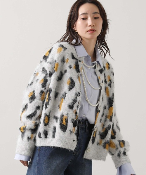 Gready Brilliant（グレディブリリアン）の「【WEB限定】レオパードニットカーディガン（カーディガン/ボレロ・レディース・ダークグレー/ライトグレー・FREE）」の16枚目の写真