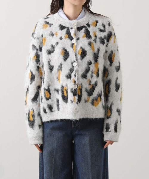 Gready Brilliant（グレディブリリアン）の「【WEB限定】レオパードニットカーディガン（カーディガン/ボレロ・レディース・ダークグレー/ライトグレー・FREE）」の7枚目の写真