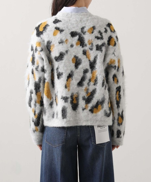 Gready Brilliant（グレディブリリアン）の「【WEB限定】レオパードニットカーディガン（カーディガン/ボレロ・レディース・ダークグレー/ライトグレー・FREE）」の6枚目の写真