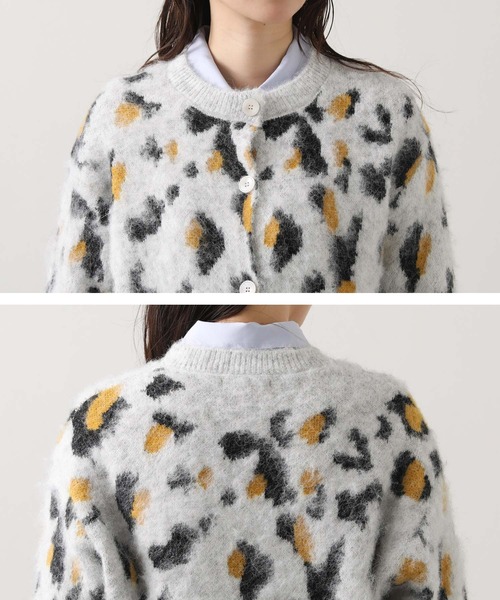 Gready Brilliant（グレディブリリアン）の「【WEB限定】レオパードニットカーディガン（カーディガン/ボレロ・レディース・ダークグレー/ライトグレー・FREE）」の5枚目の写真