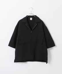 B.C STOCK | Deux Allures / ドゥ アリュール SASHIKO ハーフジップシャツ(シャツ/ブラウス)