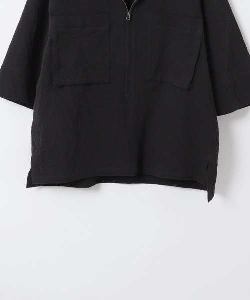 B.C STOCK（ベーセーストック）の「Deux Allures / ドゥ アリュール SASHIKO ハーフジップシャツ（シャツ/ブラウス・メンズ・ブルー/ブラック/アイボリー・FREE）」の22枚目の写真