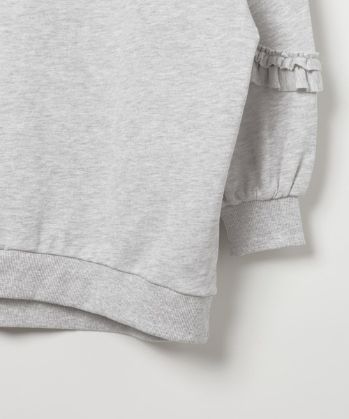 LEPSIM(レプシィム)の「フリル裏毛チュニック 639456(チュニック・レディース・ブラック/アイボリー/トップグレー・FREE)」の4枚目の写真