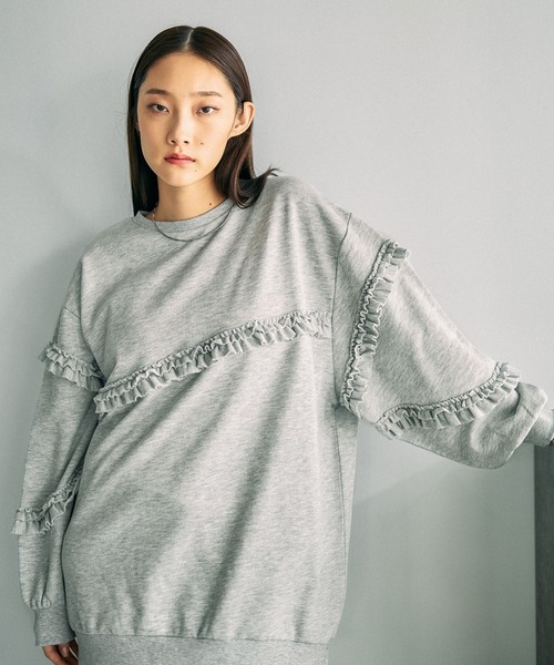 LEPSIM(レプシィム)の「フリル裏毛チュニック 639456(チュニック・レディース・ブラック/アイボリー/トップグレー・FREE)」の20枚目の写真