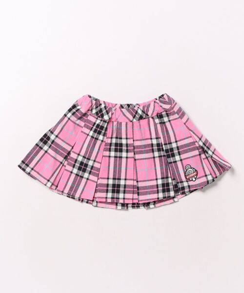 HYSTERIC MINI(ヒステリックミニ)の「BOX LOGO刺繍 タータンチェック プリーツスカート(スカート・キッズ・ピンク系その他・100)」の1枚目の写真