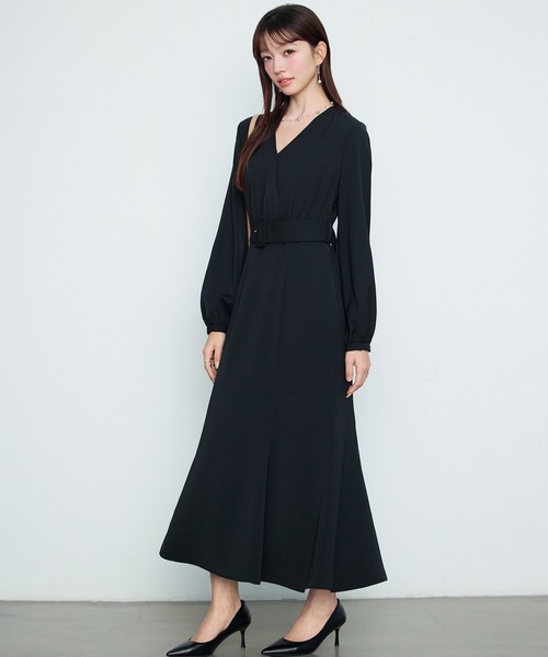 SAISON DE PAPILLON(セゾンドパピヨン)の「【新作登場!】カシュクール きれいめ 通勤 レディース ワンピース 卒業式 入学式(ワンピース・レディース・ベージュ/ブラック・S/L/M)」の10枚目の写真