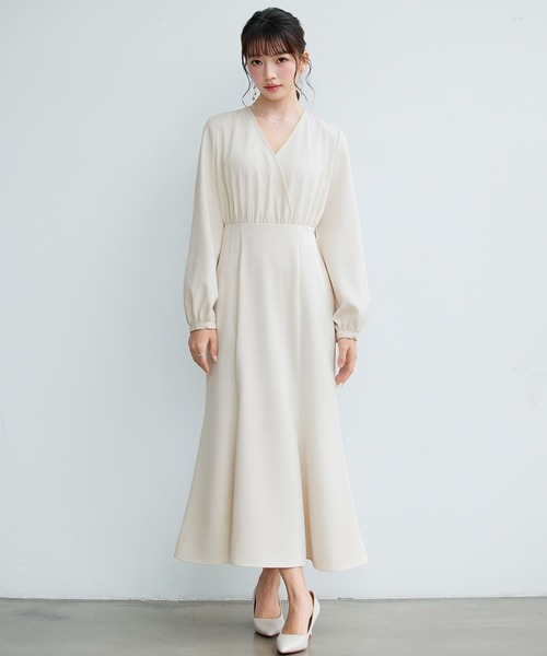 SAISON DE PAPILLON(セゾンドパピヨン)の「【新作登場!】カシュクール きれいめ 通勤 レディース ワンピース 卒業式 入学式(ワンピース・レディース・ベージュ/ブラック・S/L/M)」の11枚目の写真