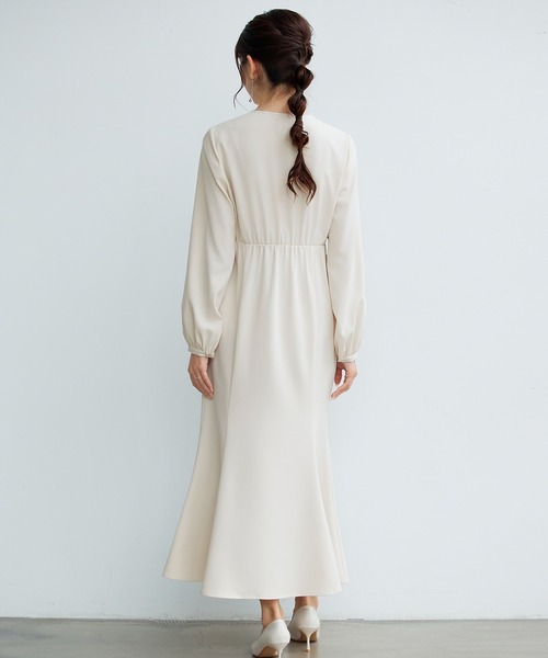 SAISON DE PAPILLON(セゾンドパピヨン)の「【新作登場!】カシュクール きれいめ 通勤 レディース ワンピース 卒業式 入学式(ワンピース・レディース・ベージュ/ブラック・S/L/M)」の13枚目の写真