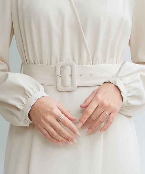 SAISON DE PAPILLON(セゾンドパピヨン)の「【新作登場!】カシュクール きれいめ 通勤 レディース ワンピース 卒業式 入学式(ワンピース・レディース・ベージュ/ブラック・S/L/M)」の18枚目の写真