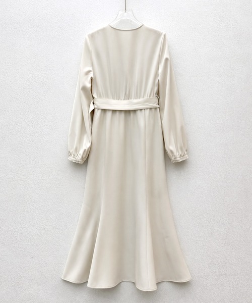 SAISON DE PAPILLON(セゾンドパピヨン)の「【新作登場!】カシュクール きれいめ 通勤 レディース ワンピース 卒業式 入学式(ワンピース・レディース・ベージュ/ブラック・S/L/M)」の20枚目の写真