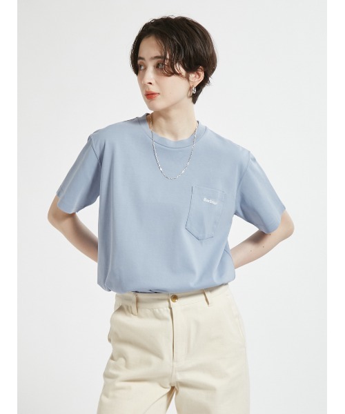 Barbour(バブアー)の「ワンポイントロゴ 胸ポケット TシャツJapan Exclusive(レディース)(Tシャツ/カットソー・レディース・ベージュ/ホワイト/ピンク/ブラック/ブルー・SMALL/MEDIUM)」の22枚目の写真