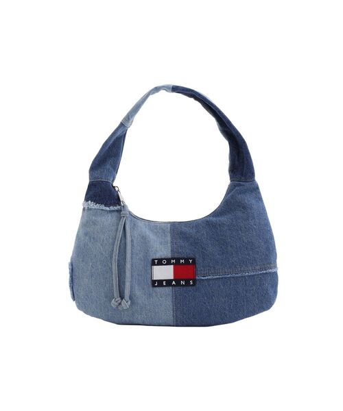 tommy jeans(トミー ジーンズ)の「【ウォニョン着用】デニムパッチワークショルダーバッグ(ショルダーバッグ・レディース・ブルー・FREE)」の1枚目の写真