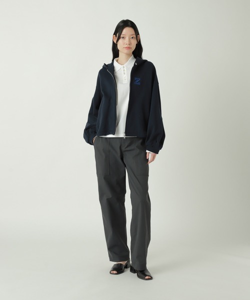ZUCCa（ズッカ）の「INITIAL SWEATSHIRT / フーディー（パーカー・レディース・ライトグレー/ネイビー・M size）」の7枚目の写真
