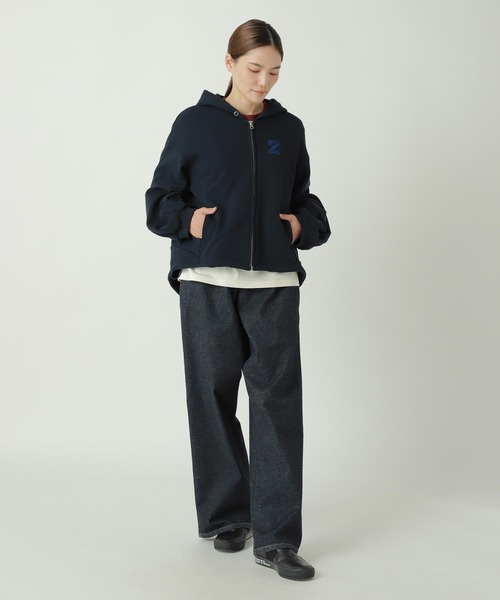 ZUCCa（ズッカ）の「INITIAL SWEATSHIRT / フーディー（パーカー・レディース・ライトグレー/ネイビー・M size）」の15枚目の写真