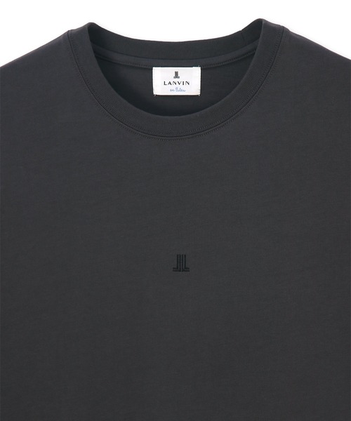 LANVIN en Bleu(ランバンオンブルー)の「シルキータッチ ロールアップスリーブ クルーネック Tシャツ(Tシャツ/カットソー・メンズ・チャコールグレー/ブラック/ホワイト・46/48/50/52)」の16枚目の写真