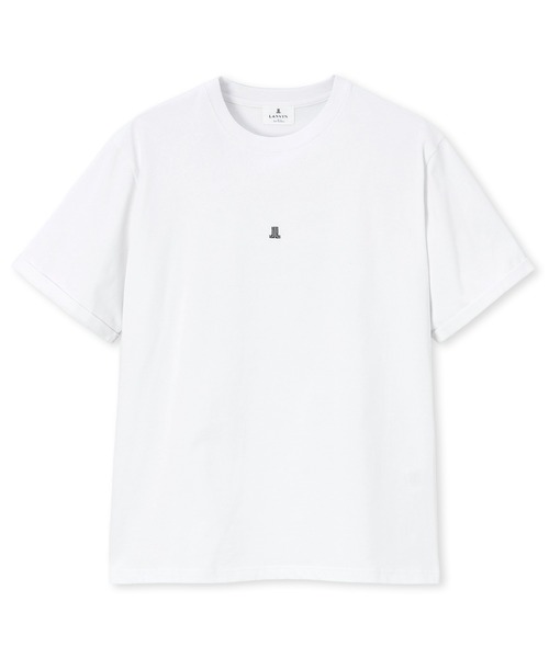 LANVIN en Bleu(ランバンオンブルー)の「シルキータッチ ロールアップスリーブ クルーネック Tシャツ(Tシャツ/カットソー・メンズ・チャコールグレー/ブラック/ホワイト・46/48/50/52)」の11枚目の写真