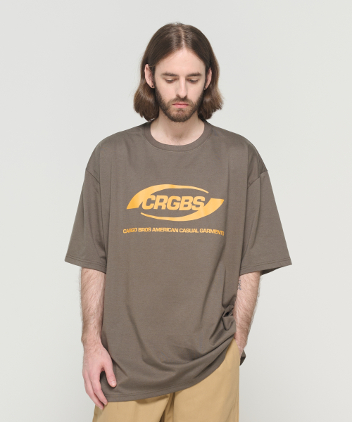 CARGOBROS(カーゴブロス)の「(ビッグサイズ) オーバーボックスロゴ半袖Tシャツ (カーキ)(Tシャツ/カットソー・メンズ・その他・FREE)」の1枚目の写真