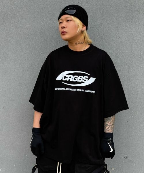 CARGOBROS(カーゴブロス)の「(ビッグサイズ) オーバーボックスロゴ半袖Tシャツ (カーキ)(Tシャツ/カットソー・メンズ・その他・FREE)」の13枚目の写真