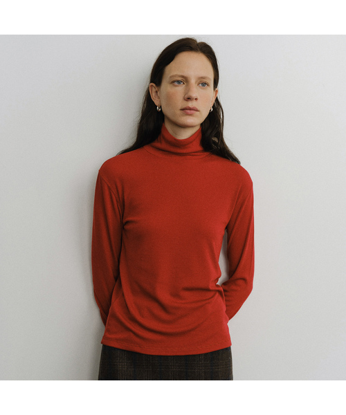 URAGO(ユラーゴ)の「Ribbed polar t-shirt(Tシャツ/カットソー・レディース・アイボリー/ライトグレー/レッド/ダークグレー/ミント・FREE)」の5枚目の写真