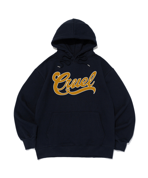 CARGOBROS(カーゴブロス)の「クルアルロゴフードパーカー(ネイビー)(パーカー・メンズ・その他・SMALL/MEDIUM/LARGE/X-LARGE/S-M/M-L/L-XL/XL-XXL)」の1枚目の写真