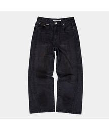 SLOWACID（スローアシッド）の「サイドトラックワイドデニムパンツ[オイルブラック]（デニムパンツ）」