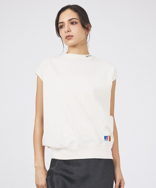 Russell Athletic（ラッセルアスレティック）の「【RUSSELL×JACKSON MATISSE】Heavy Slub Jersey Sleeveless Shirts / ヘビースラブジャージースリーブレスシャツ（Tシャツ/カットソー・レディース・レッド/チャコールグレー/オフホワイト・フリー）」の6枚目の写真