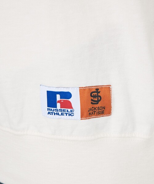 Russell Athletic（ラッセルアスレティック）の「【RUSSELL×JACKSON MATISSE】Heavy Slub Jersey Sleeveless Shirts / ヘビースラブジャージースリーブレスシャツ（Tシャツ/カットソー・レディース・レッド/チャコールグレー/オフホワイト・フリー）」の18枚目の写真