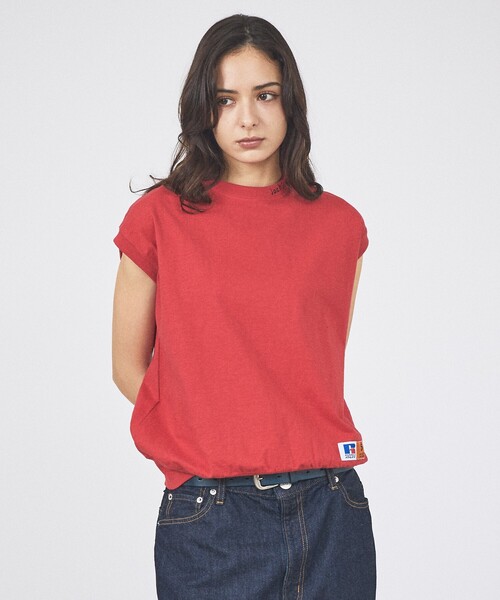 Russell Athletic（ラッセルアスレティック）の「【RUSSELL×JACKSON MATISSE】Heavy Slub Jersey Sleeveless Shirts / ヘビースラブジャージースリーブレスシャツ（Tシャツ/カットソー・レディース・レッド/チャコールグレー/オフホワイト・フリー）」の19枚目の写真