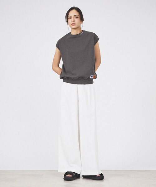 Russell Athletic（ラッセルアスレティック）の「【RUSSELL×JACKSON MATISSE】Heavy Slub Jersey Sleeveless Shirts / ヘビースラブジャージースリーブレスシャツ（Tシャツ/カットソー・レディース・レッド/チャコールグレー/オフホワイト・フリー）」の14枚目の写真